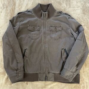 Vintage Marc Ecko Men's Taupe Bomber Jacket 3XL